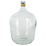 Vase "dame jeanne" rafia verre recyclé h56cm