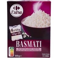 Carrefour extra riz basmati sachets 4x125g