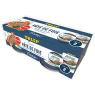 Tulip pâté de foie lot de 2 125g