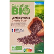 Carrefour bio lentilles vertes bio 500g