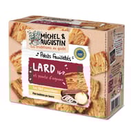 Michel et Augustin petits feuilletés au lard IGP et pointe d'oignons 80g