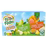 Pom'potes ssa 5 fruits exotiques 5 fruits verts 12x90g