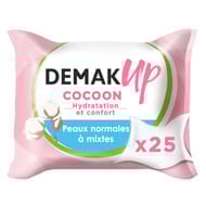 Demak'up lingettes cocoon peaux normales et mixtes x25