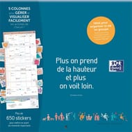 Oxford calendrier famille 30x30 1 mois 2 pages 2023 2024