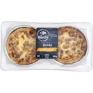 Quiche lorraine 2x140g carrefour le marché
