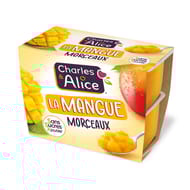 Charles & Alice la mangue morceaux sans sucre ajoutés 4x95g