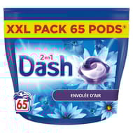 Dash 2en1 pods lessive en capsules envolée d'air x65