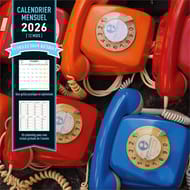 Lecas calendrier retro 30x30 1 mois par page 2024 assorti