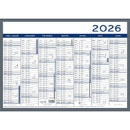 Lecas calendrier 2 couleurs 55x38 1 année 2 faces