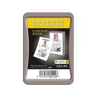 Lecas calendrier ephemeride comique 6x9 1jour/page 2024 ass