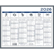 Lecas calendrier 2 coul.42x32 1 an sur 2 faces 2024