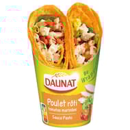 Daunat  Wraps Be Wrappy poulet rôti tomates marinées sauce pesto 190g
