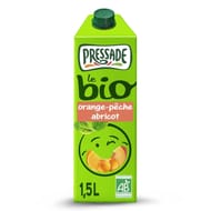 Pressade nectar bio orange/pêche/abricot 1.5L