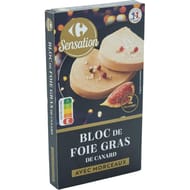 Carrefour sensation bloc de foie gras de canard 2 médaillons de 40g