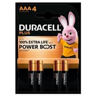 Duracell piles plus AAA X4