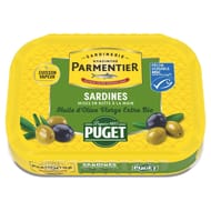 Parmentier sardines à l'huile d'olive vierge extra bio puget 120g