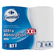 Carrefour essential essuie-tout ultra absorption XXL x2