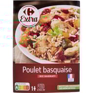 Carrefour extra poulet basquaise riz basmati 300g