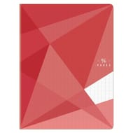 Carrefour cahier agrafe 240x320 96 pages 90 grammes seyes polypro rouge