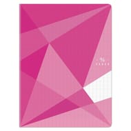 Carrefour cahier agrafe 240x320 96 pages 90 grammes seyes polypro fuschia