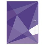 Carrefour cahier agrafe 240x320 96 pages 90 grammes seyes polypro violet