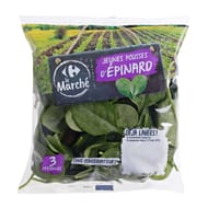 Carrefour le marché jeunes pousses d'épinard