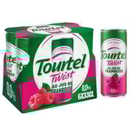 Tourtel twist bière sans alcool aromatisée framboise 6x33cl Vol.0%