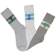 3 paires de mi chaussettes fantaisies sport homme Influx GRIS CLAIR/GRIS FONCE/BLANC T43\46