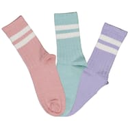 3 paires de mi chaussettes moulinées sport femme Influx ROSE/LILAS/VERT 37/41