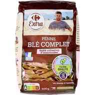 Carrefour extra penne blé complet filière qualité carrefour 500g