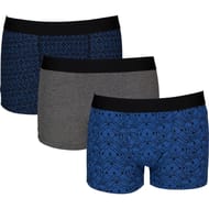 Lot de 3 boxers GRIS CH/NR IMP/BLEU ACIER IMP T6