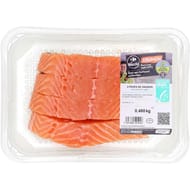 Pavés de saumon avec peau sans arêtes ASC FILIERE QUALITE CARREFOUR la barquette de 4 - 480g