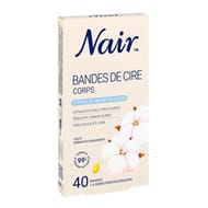 Nair bandes de cire corps à l'huile de graines de coton x40