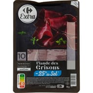 Carrefour extra viande des grisons -25% de sel 80g