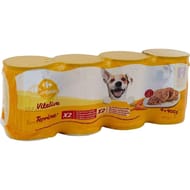Carrefour companino patée pour chien adulte au boeuf et poulet x4 - 1600g