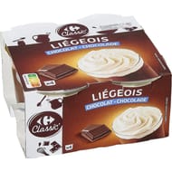 Carrefour classic liégeois chocolat 4x100g