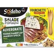 Sodebo salade auvergnate jambon cru, bleu et noix 320g
