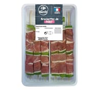 Brochette de porc x6 600g Carrefour le marché