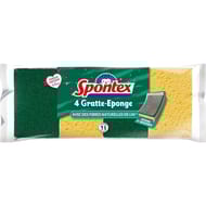 Spontex gratte-éponges fibres naturelles x4