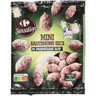 Carrefour sensation mini saucissons secs au parmesan aop 75g