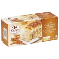 Carrefour extra dessert glacé saveur caramel avec feuilletage craquant 333g