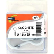 Trefilaction crochet plastifié 4.5x35mm