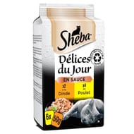 Sheba pâtée pour chat délices du jour à la volaille en sauce 6x50g