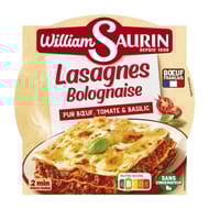 William saurin lasagnes bolognaise pur boeuf tomate basilic 300g
