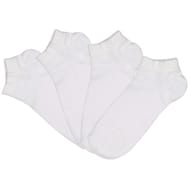 2 paires de socquettes invisibles femme en coton issu de l'agriculture biologique BLANC 37\41