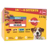 Pedigrée sachets fraicheur en gelée pour chien 2400g
