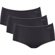 Lot de 2 slips midi + 1 offert ligne Pure Comfort Sloggi 0004 NOIR M