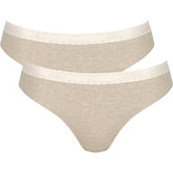 Lot de 2 slips tai ligne Go Ribbed Sloggi M013 GRIS S