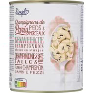 Simpl Champignons pieds et morceaux 460G