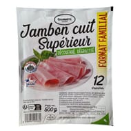 Les Gourmets jambon cuit supérieur 10 tranches 500g